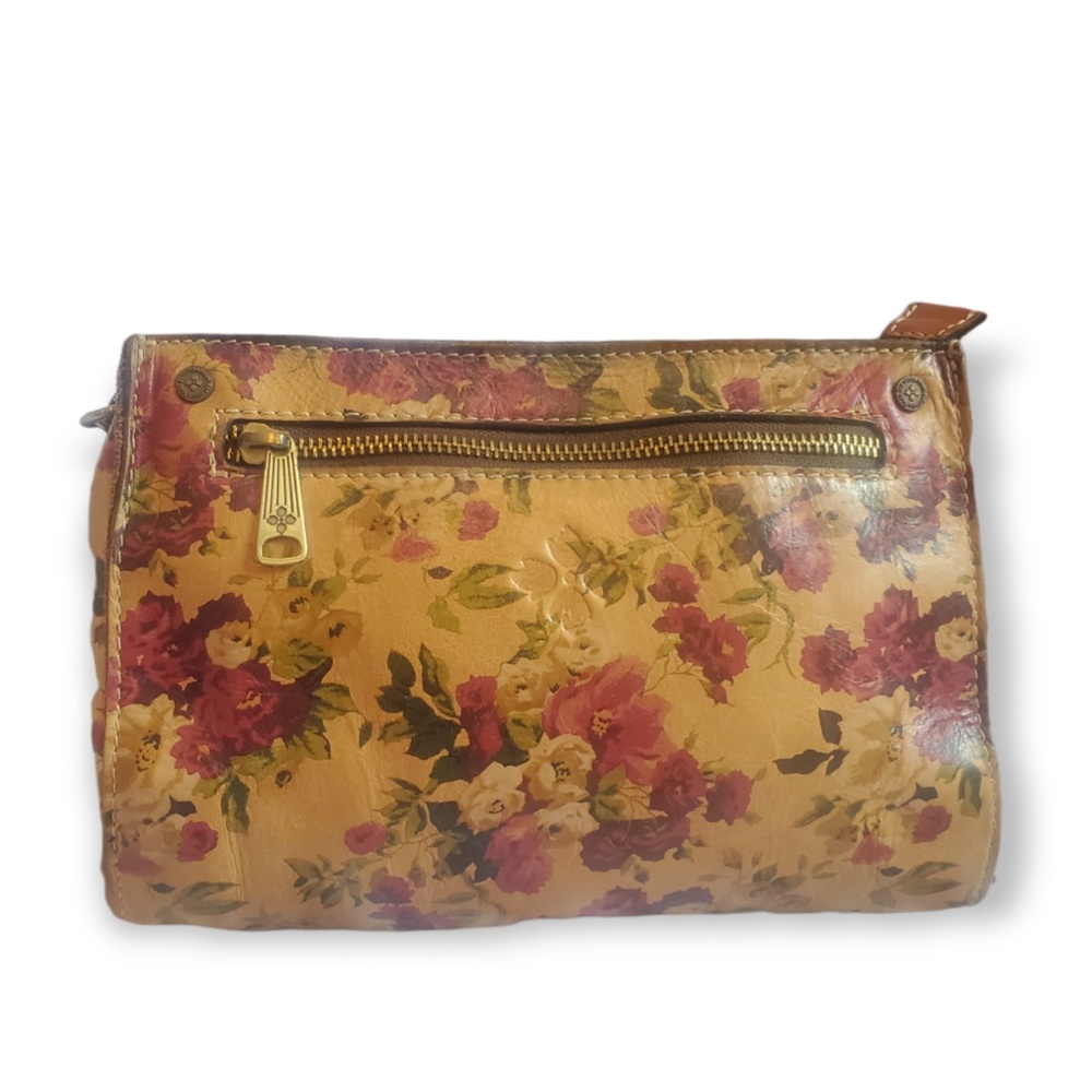 Patricia Nash Genuine Leather Floral Crossbody Bag